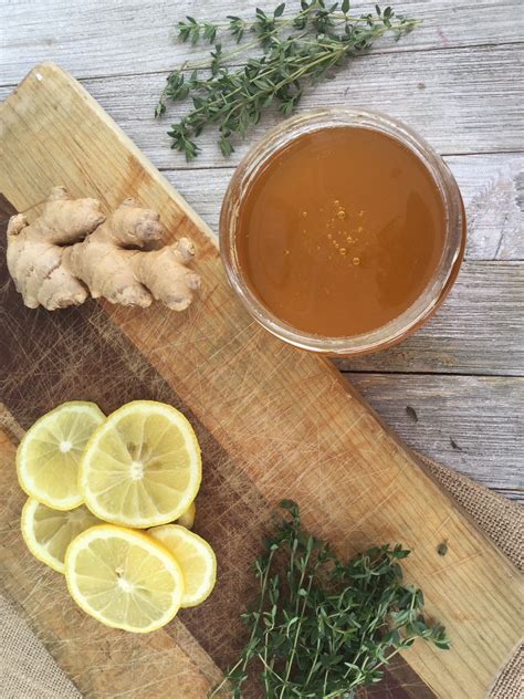 Homemade Herbal Cough Syrup with Thyme, Lemon & Ginger - My Healthy ...