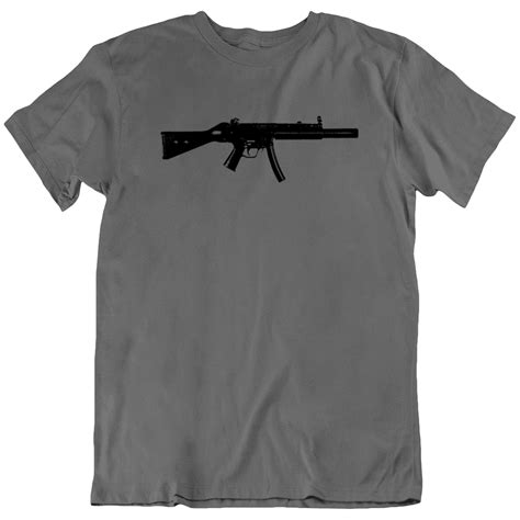 Mp5 Hk Firearm Submachine Guns Swat Team Military Gun T Shirt Tee Mens