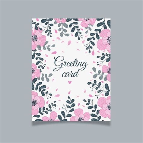 Free Vector Floral Greeting Card Template