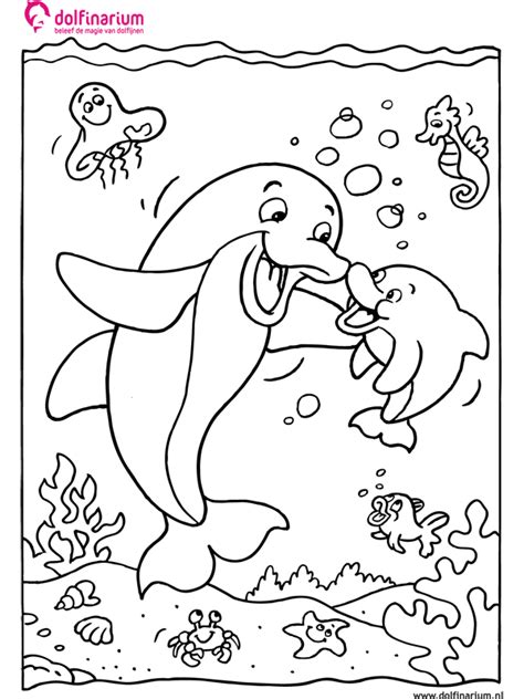 Kleurplaat Dolfinarium » Animaatjes.nl