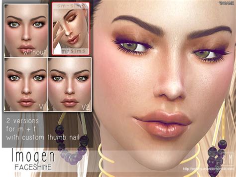 Imogen Face Shine By Screaming Mustard Sims 4 Facepaint