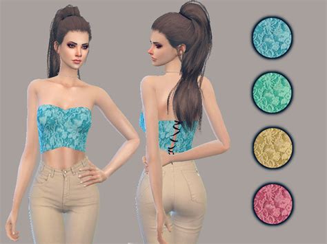 Lace Crop Top The Sims 4 Catalog