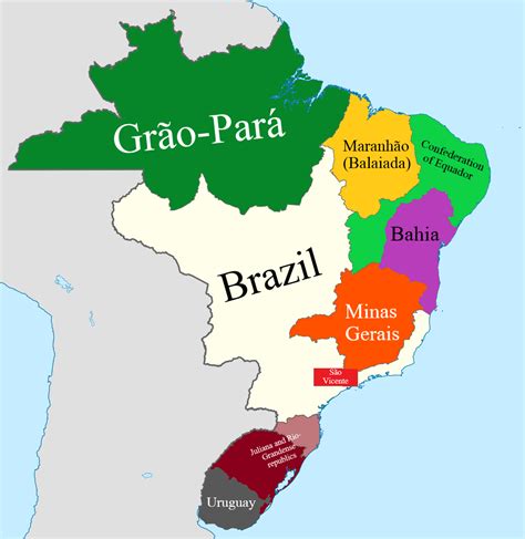 If The Separatist Revolts In The Empire Of Brazil Had Worked R Mapporn