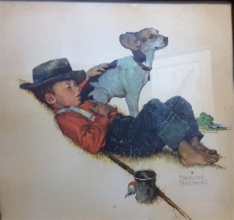Lot 2 Vintage Norman Rockwell Old Prints Copy Of An Art Painting