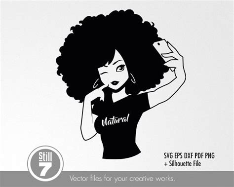 Black Woman Svg Afro Woman Svg Svg Cutting File Eps Dxf Etsy