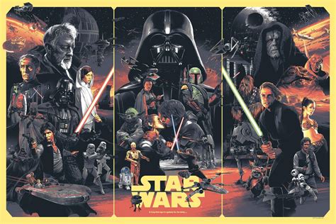 Movie Poster Star Wars Leia Organa Darth Vader Luke Skywalker Han