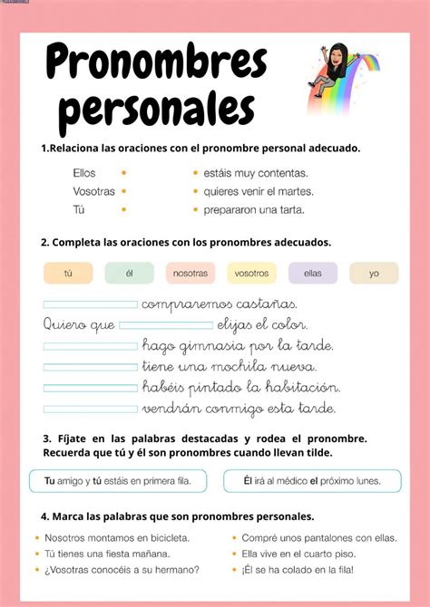 Pronombres Personales Lengua Castellana Activity Artofit