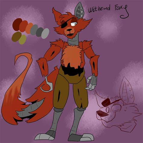 Withered Foxy Ref Sheet By Martipl Fnaf Drawings Fnaf Foxy Furry Art