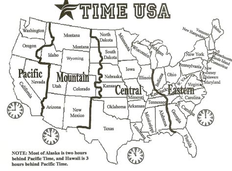 Printable Us Time Zone Map With State Names Printable Us Maps