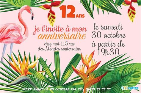 Invitation Anniversaire Ado Fille Cool