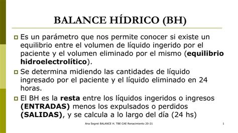 Balance Hídrico Salud Apuntes De Medicina Udocz
