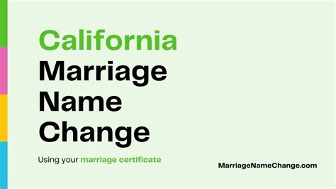 California Name Change A Complete Guide Marriage Name Change