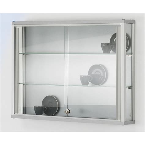 Link Wall Mounted Glass Cabinet 2 Shelves Sliding Doors Kaiser