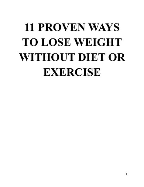 11 Proven Ways To Lose Weight Without Diet Or Exercise Exercisewalls