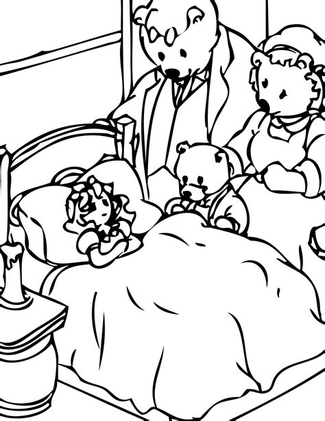 Goldilocks And The Three Bears Coloring Pages Free at GetColorings.com