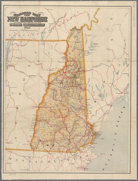 Railroad Map Of New Hampshire Nypl Digital Collections