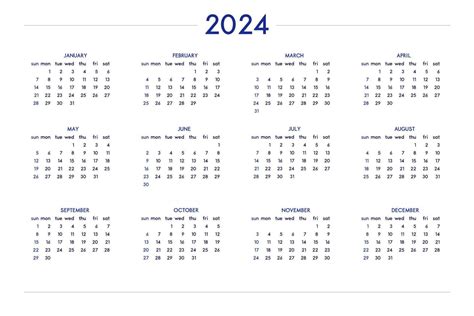 Calendario 2024 Ambientado En Un Estilo Estricto Clásico Calendario De