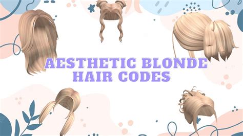 Aesthetic Blonde Hair Codes For Bloxburg Roblox Youtube