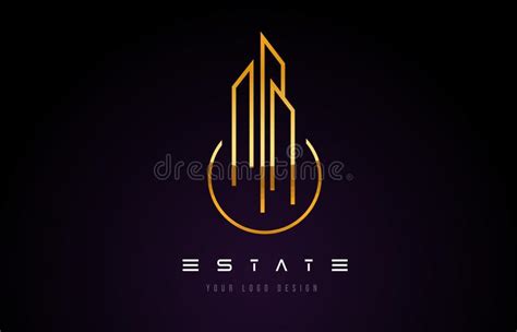 Gold Real Estate Modern Monogram Logo Design Real Estate Lines