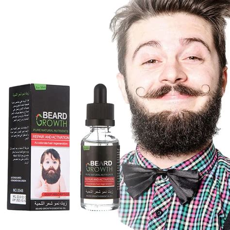 buy 1 bottle men beard growth enhancer facial nutrition moustache grow beard