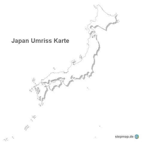 Select a category to view each list. StepMap - Japan Umriss Karte - Landkarte für Japan