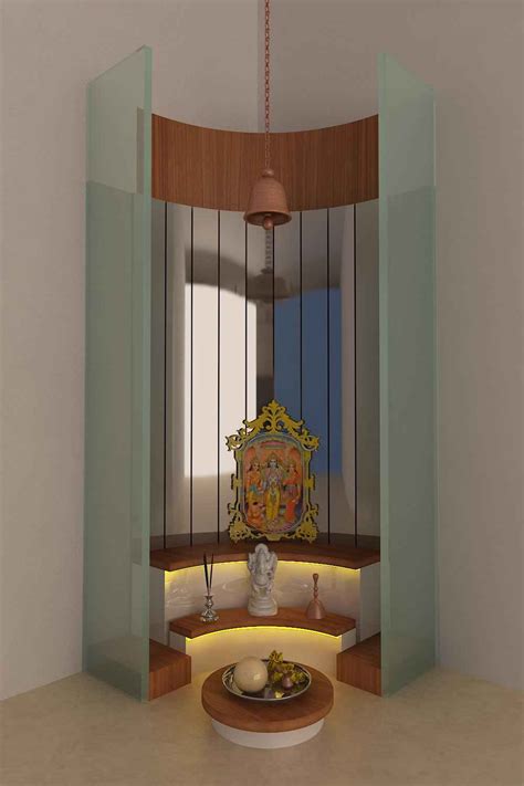 Create gorgeous pooja room interior using our. Glass Mandir Designs for Home, Glass Temple Designs, Photos