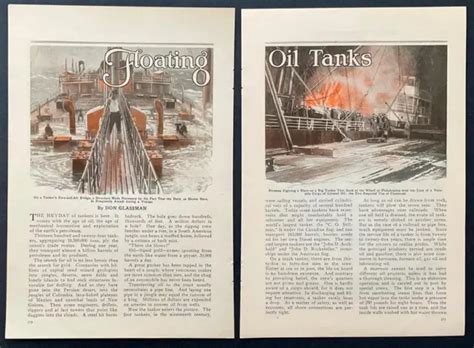 Oil Tankers 1930 Floating Oil Tanks Pictorial Co Stillman ~ Ej