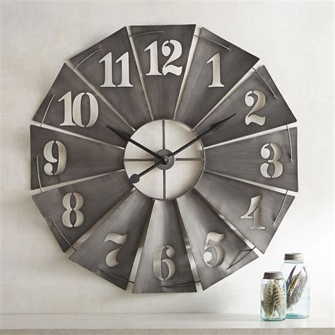 Galvanized Windmill Wall Clock Windmill Wall Clock Windmill Clock