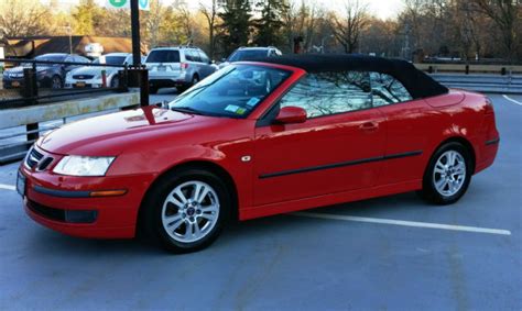 2006 Saab 9 3 Convertible 20t Laser Red Excellent Condition