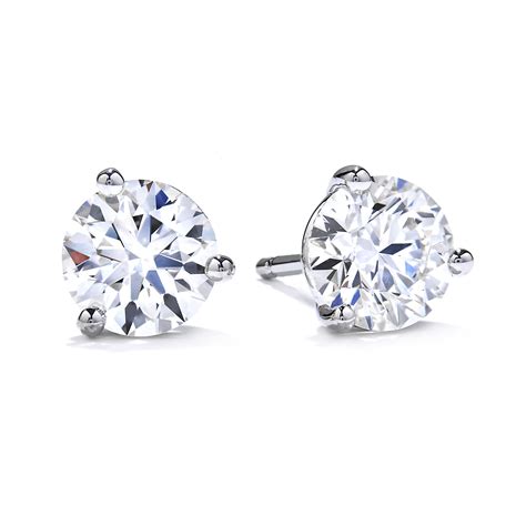 1 60 Carat Total Weight Hearts On Fire Three Prong Diamond Stud Earrings