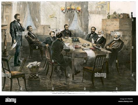 Grants Cabinet 1869 Nthe Cabinet Of President Ulysses Grant Seated