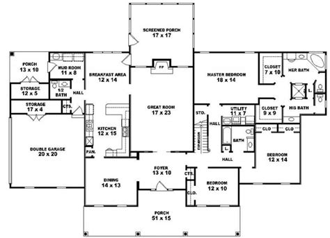 6 Bedroom House Plan 1 Story Bedroomhouseplansone