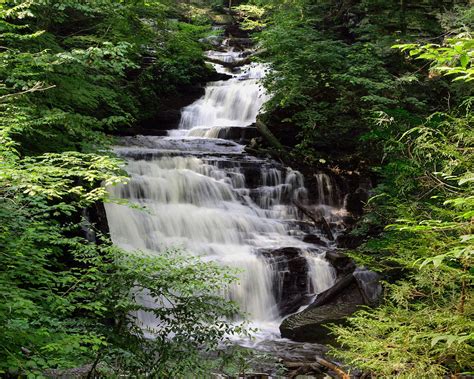 Ricketts Glens Cascading Mohican Falls On Kitchen Creek Photograph By