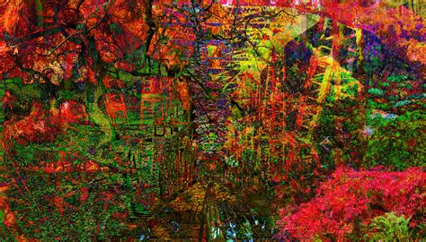 Abstract Landscape Garden Digital Art By Mary Clanahan
