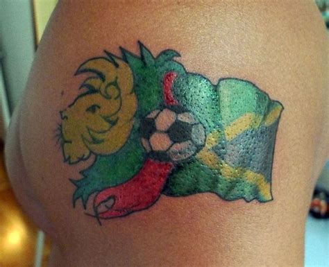 Brazilian Flag And Soccer Ball Tattoo Ball Tattoo Tattoos Lion
