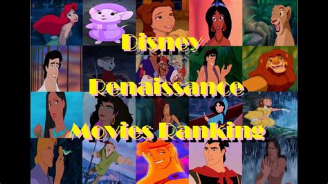 Disney Renaissance Movies 1989 1999 Ranking Youtube