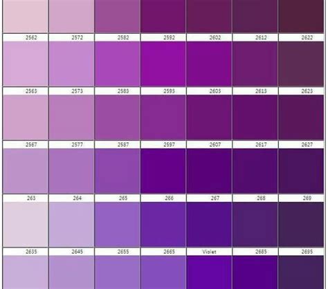 Pin By Liz Westhoff On The Power Of Purple Shades Of Purple Chart