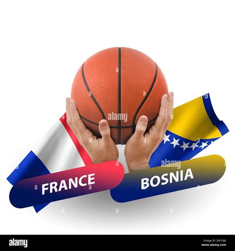 Basketball Competition Match National Teams France Vs Bosnia Stock