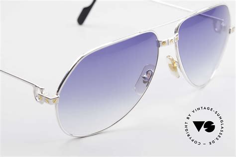 Sunglasses Cartier Vendome Santos L Customized Silver Edition