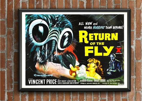 The Return Of The Fly Sci Fi Movie Film Poster Print Classic 50s Scifi