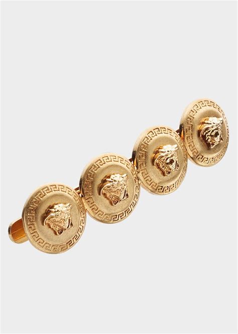 Versace Womens Right Medusa Tribute Hair Pin In Gold Versace Eu