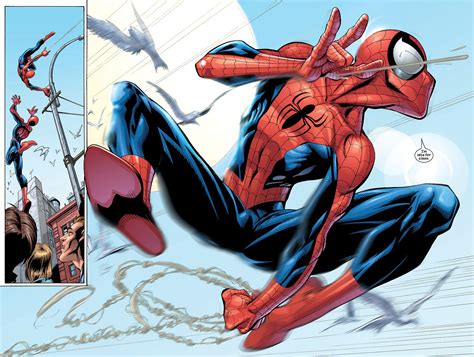 Ultimate Spider Man By Mark Bagley And Art Thibert Marvel Spiderman Art Spiderman Comic Art
