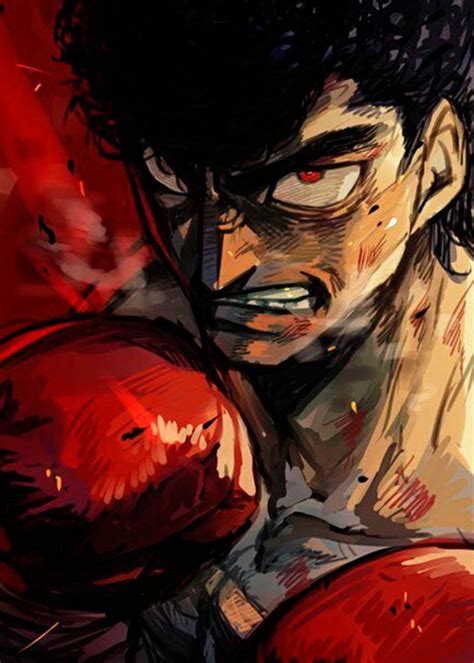 Metal Poster Hajime No Ippo Anime Boxing Anime Anime Fight