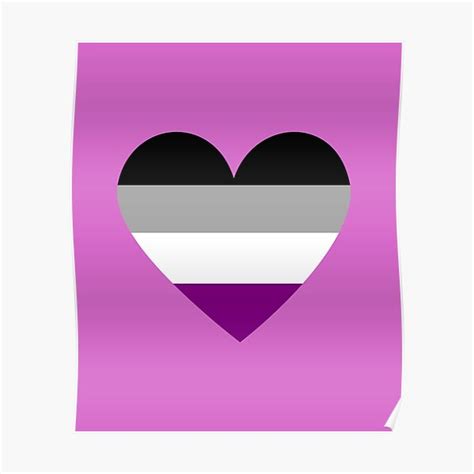 Heart Shaped Asexual Flag Colors Pride Month Poster By Throuplescorner Redbubble