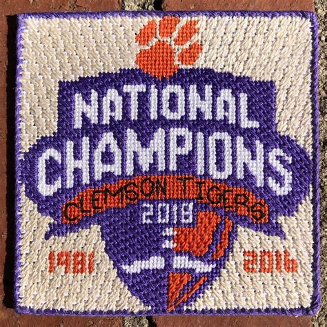 If you're new to the craft, though, you'll need to get a few basics down before you start shopping for a. Clemson National Championship needlepoint coaster. 18 ...