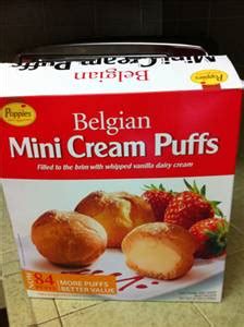 Calories In Poppies Belgian Mini Cream Puffs And Nutrition Facts