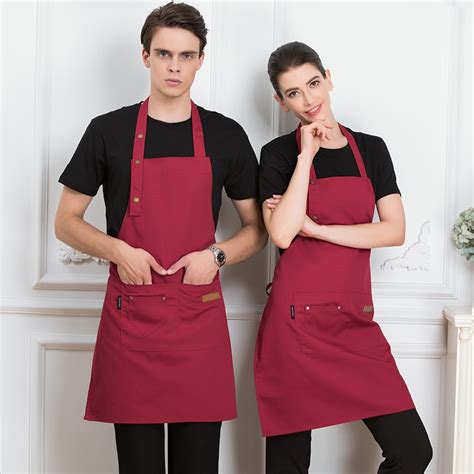 Webbing Apron Restaurant Chef Cozinha Work Wear Men Women Canteen Home Kitchen Cooking Uniforms