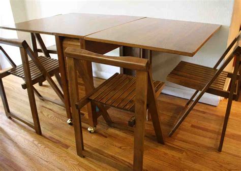 Hang and organize up to 10 chairs. Folding Table with Chair Storage - Home Furniture Design