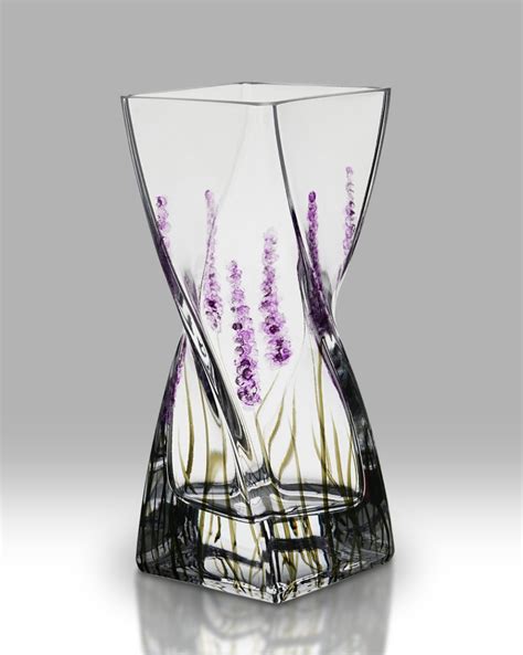 Lavender 20cm Twist Vase Nobile Glass And Tware