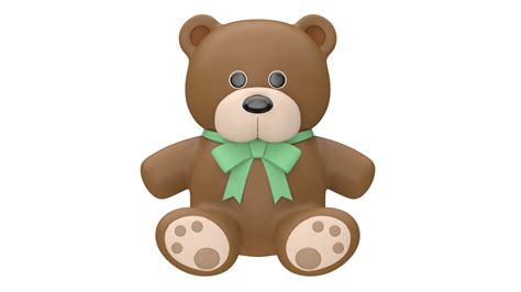 Whatsapp Teddy Bear Emoji 3d Model By Frezzy